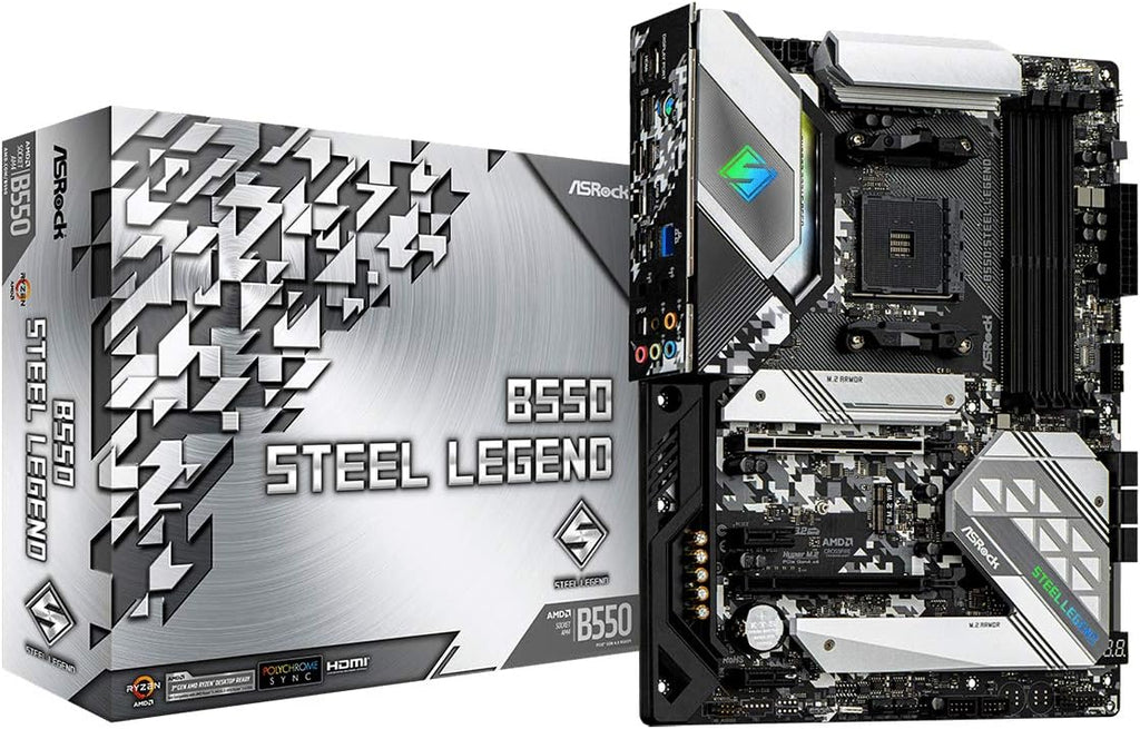 ASRock B550 Steel Legend: Compatible con AMD AM4 Ryzen™ y procesadores AMD Ryzen™ de 3ª generación